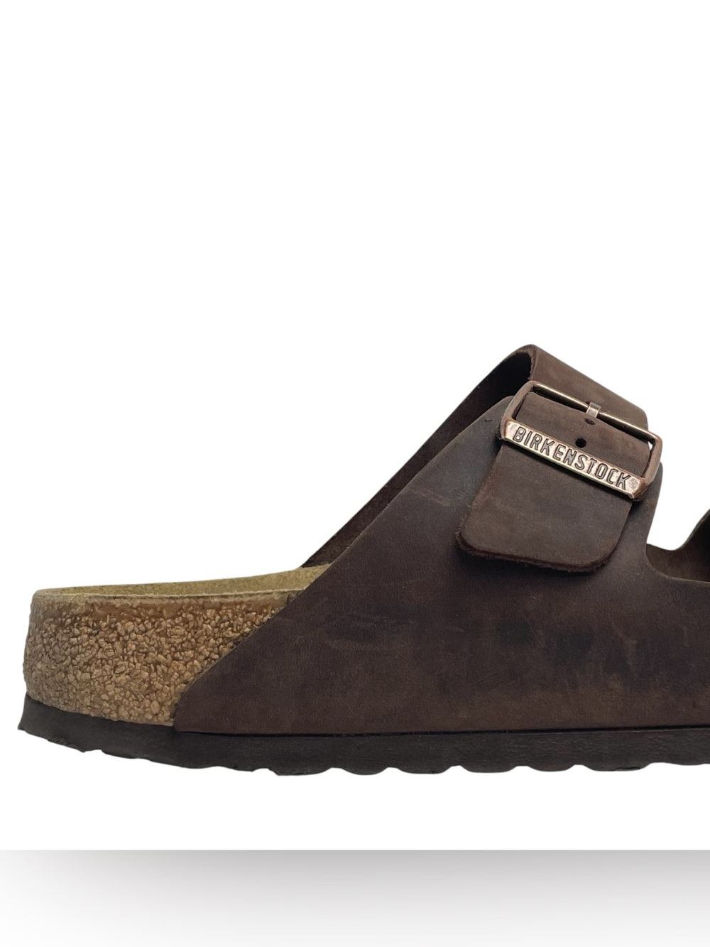 Birkenstock Sandals Double Strap Arizona Brown Leather Men 7-7.5 Women 9-9.5 - Picture 6 of 14